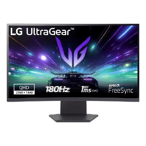 Lg monitor gaming ultragear 27gs60qn da 27" quad hd curvo 1ms 180hz