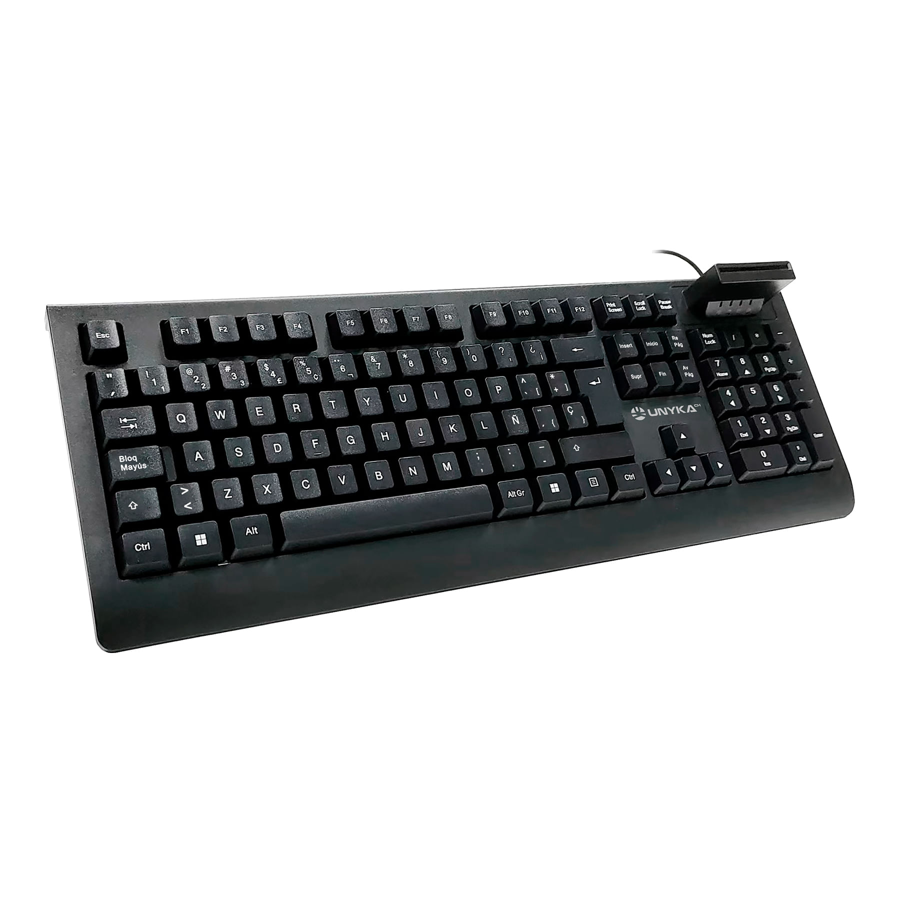 Unykach Tastiera USB Unykach KB918 con lettore intelligente di tipo PC/SC 2.0 come DNIe o tessera sanitaria spagnola UNYKAch UK529181 tastiera Casa/uf