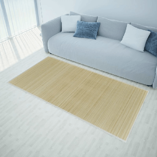 VidaXL 241335 tappeto Interno Rettangolo Bamboo, PVC, Poliestere, Polipropilene (PP) Bamboo