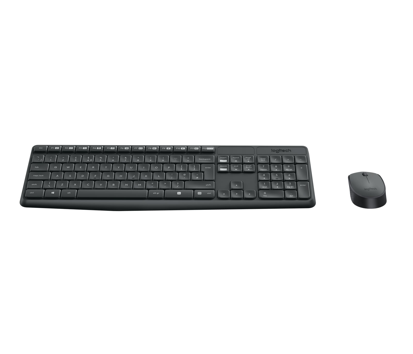 Logitech mk235 tastiera mouse incluso usb qwerty nordic grigio Logitech MK235