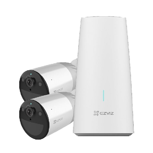 Ezviz bc1-b2 telecamera di sicurezza ip a batteria - kit 2 cam + base