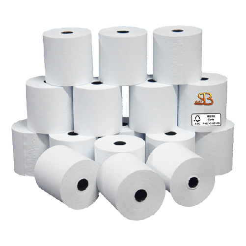 Blister 10 rotoli carta neutra 55gr 60mm x 28mt Ø 58mm per Calcolatrice