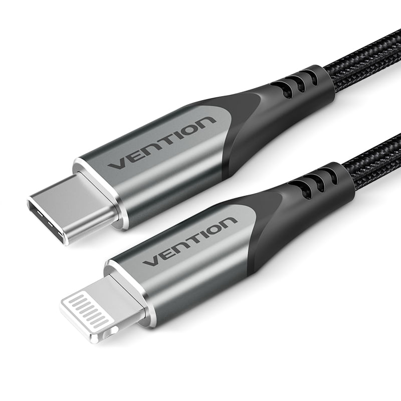 Vention TACHF cavo per cellulare Grigio 1 m USB C Lightning