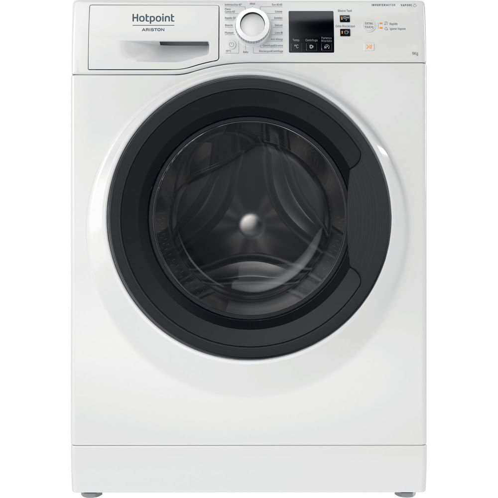 Hotpoint NF97WK IT Lavatrice 9 Kg Classe A Profondita' 60 cm Centrifuga 1400 giri Inverter Vapore colore Bianco Hotpoint Ariston Lavatrice a libera in
