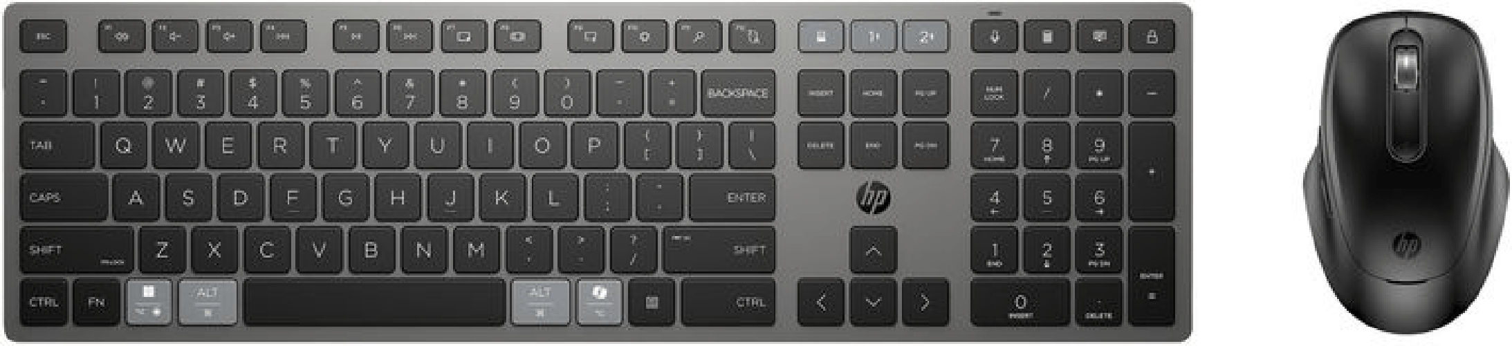 HP Combinazione di tastiera e mouse wireless ricaricabili multidispositivo 720