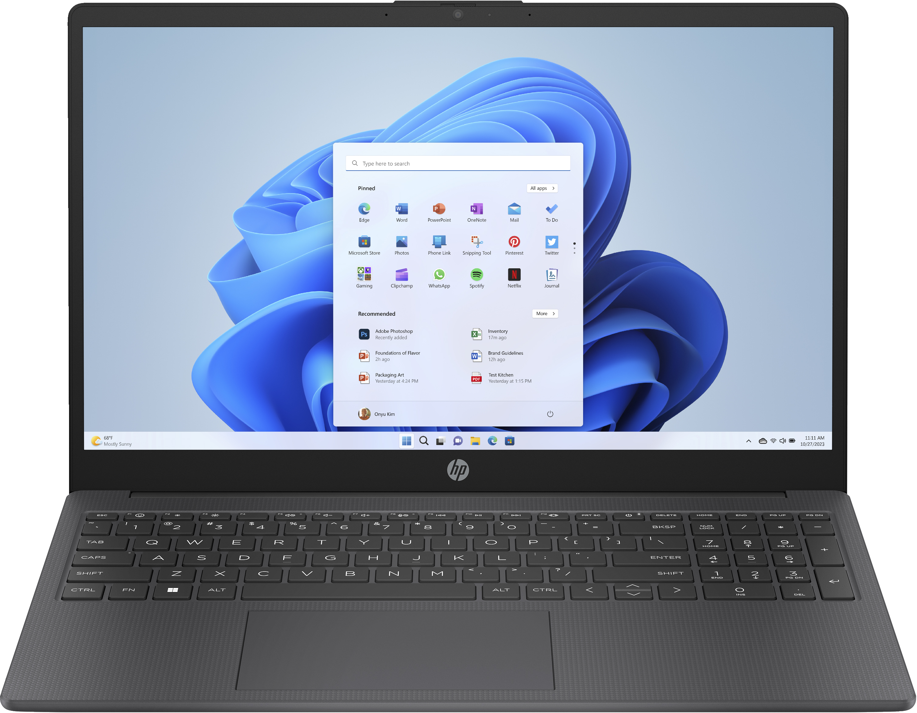 HP 15-fc0057nl AMD Ryzen 5 7520U Computer portatile 39,6 cm (15.6") Full HD 16 GB LPDDR5-SDRAM 512 GB SSD Wi-Fi 6 (802.11ax) Windows 11 Home Grigio