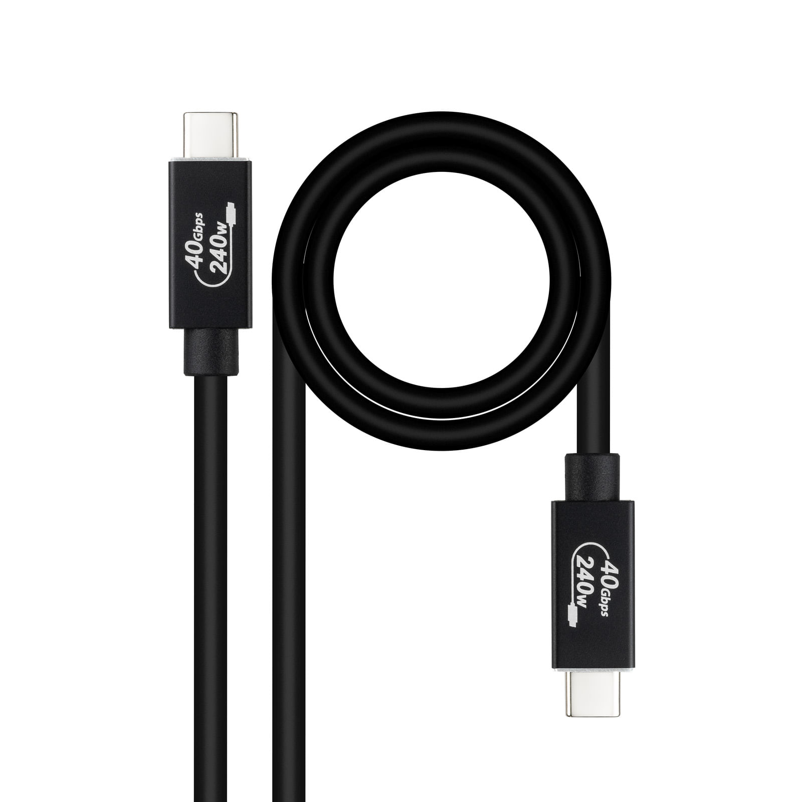 Nanocable 10.01.5002 cavo USB USB4 Gen 3x2 1,8 m USB C Nero
