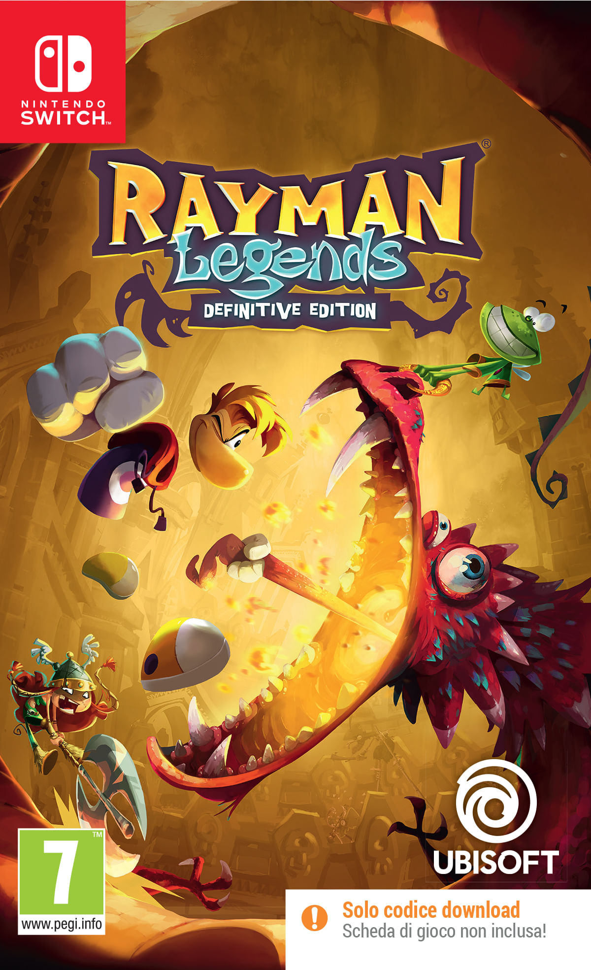 Ubisoft Rayman Legends: Definitive Edition, Code in Box, ITA Nintendo Switch