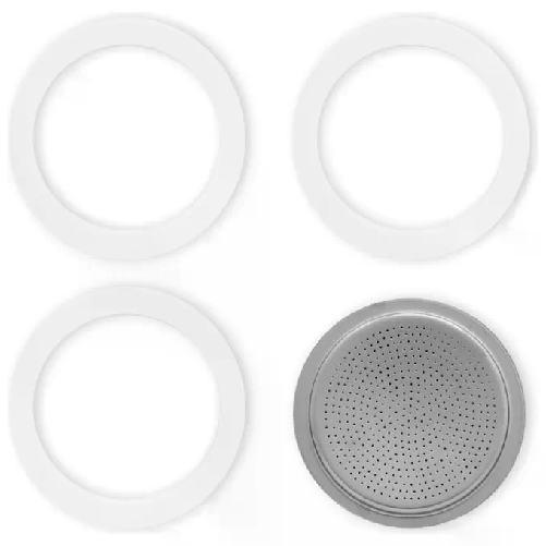Bialetti 0800032 Guarnizione e Filtro in Acciaio Inox 2 Tazze