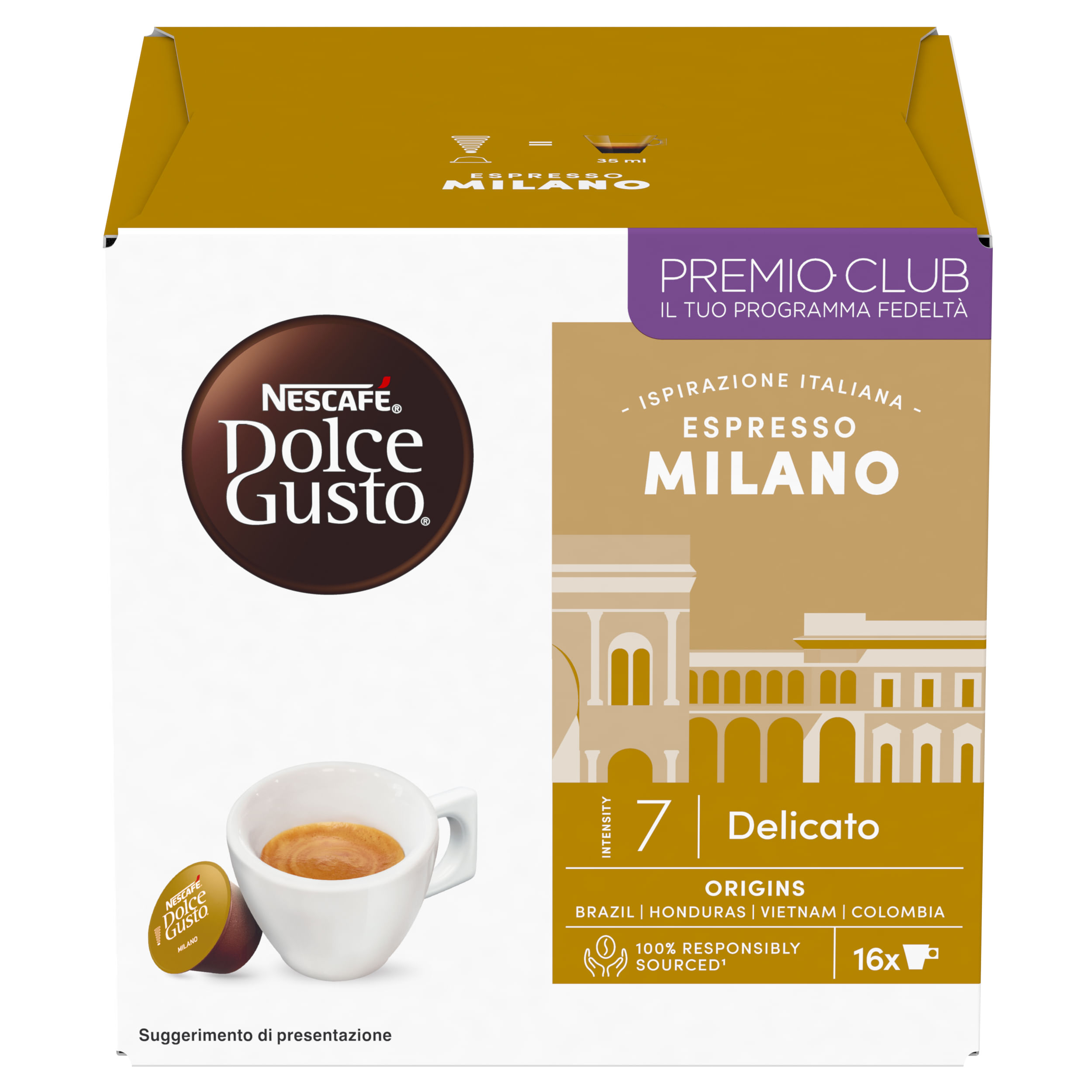 Nescafè Nescafé Dolce Gusto Caffè Espresso Milano 16 Capsule Nescafé Dolce Gusto Caffè Espresso Milano 16 Capsule