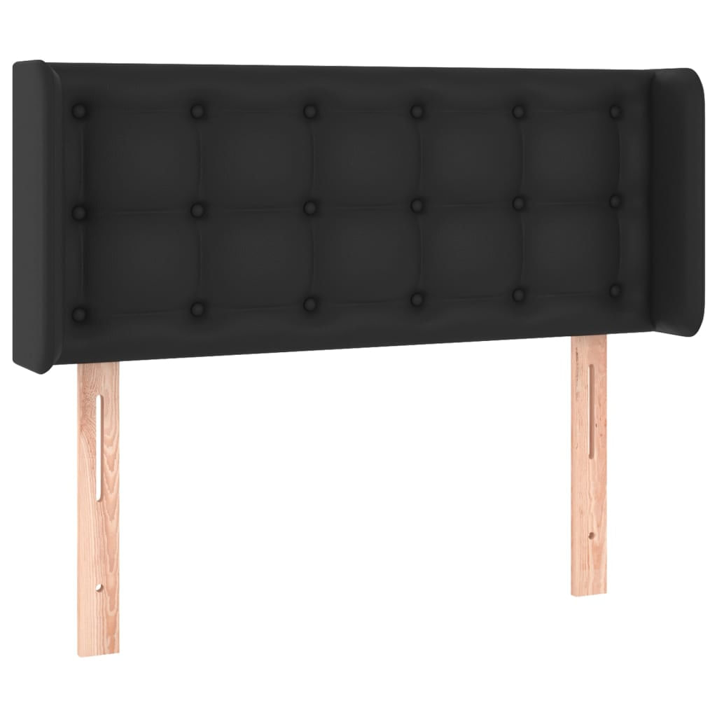 VidaXL Testiera ad Orecchio Nera 147x16x78/88 cm in Similpelle VidaXL 3118858 testiera e pedana Nero