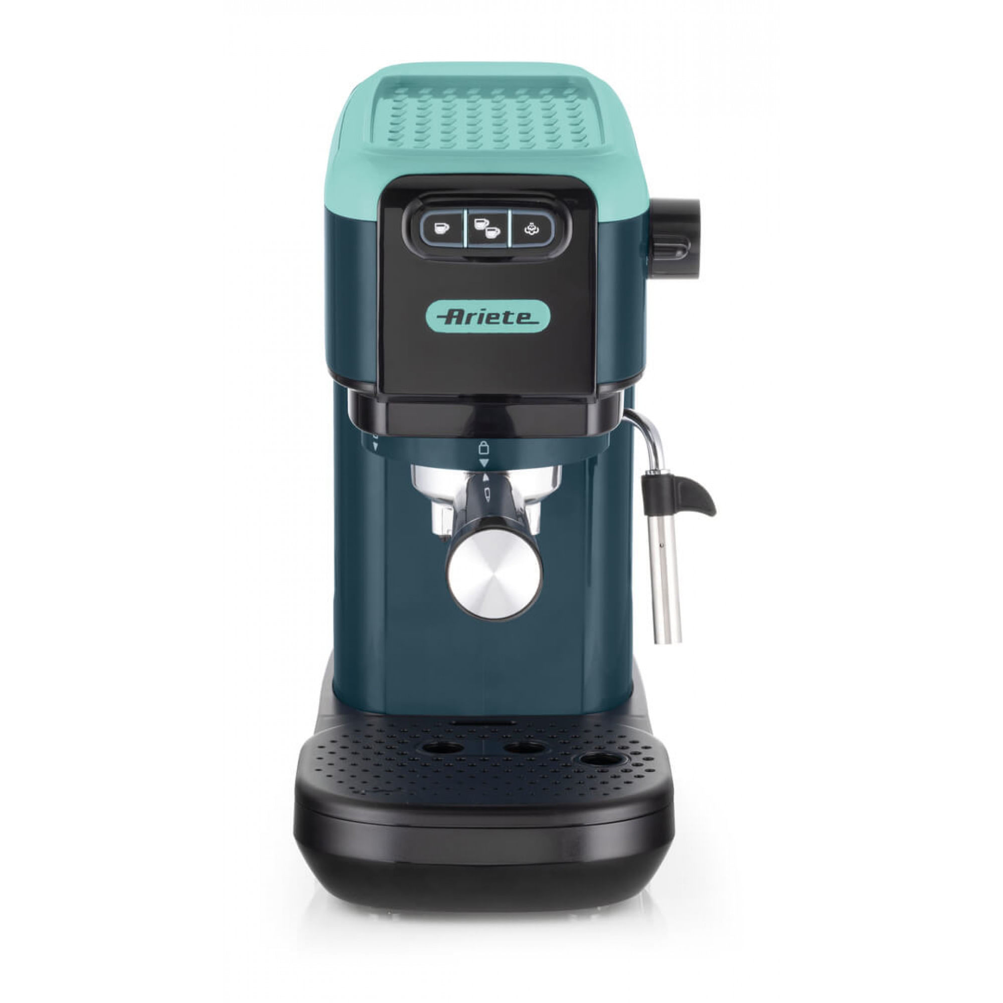 Ariete 1399 Macchina da caffè espresso Light Aquamarine, Per polvere e cialde ESE, 1300 W, Capacità 1,1L, 15 bar di pressione, Filtro 1, 2 tazze e cia
