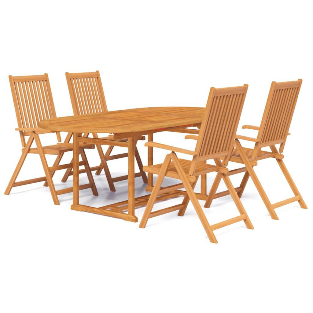 VidaXL Set da Pranzo da Giardino 5 pz in Legno Massello di Acacia VidaXL 3058011 set mobili da esterno