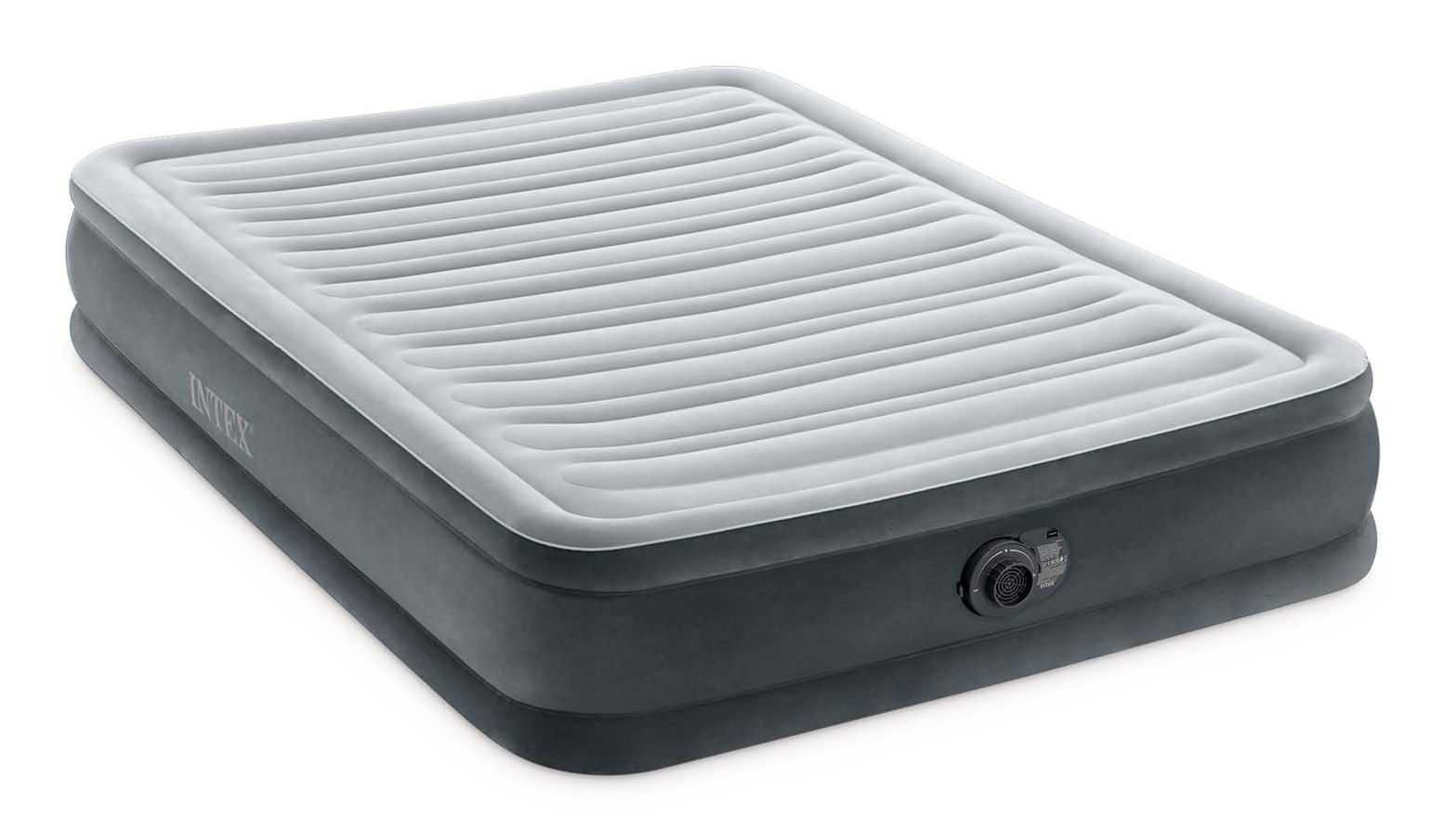 Intex DuraBeam Comfort Plush Mid-Rise Doppio materasso Grigio Intex 67768ND Materasso Dura-Beam Comfort Plush Piazza e Mezza con Pompa Elettrica Incor