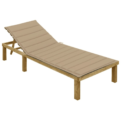 VidaXL 3065822 sedia da esterno Salone Seduta imbottita Legno di pino Beige