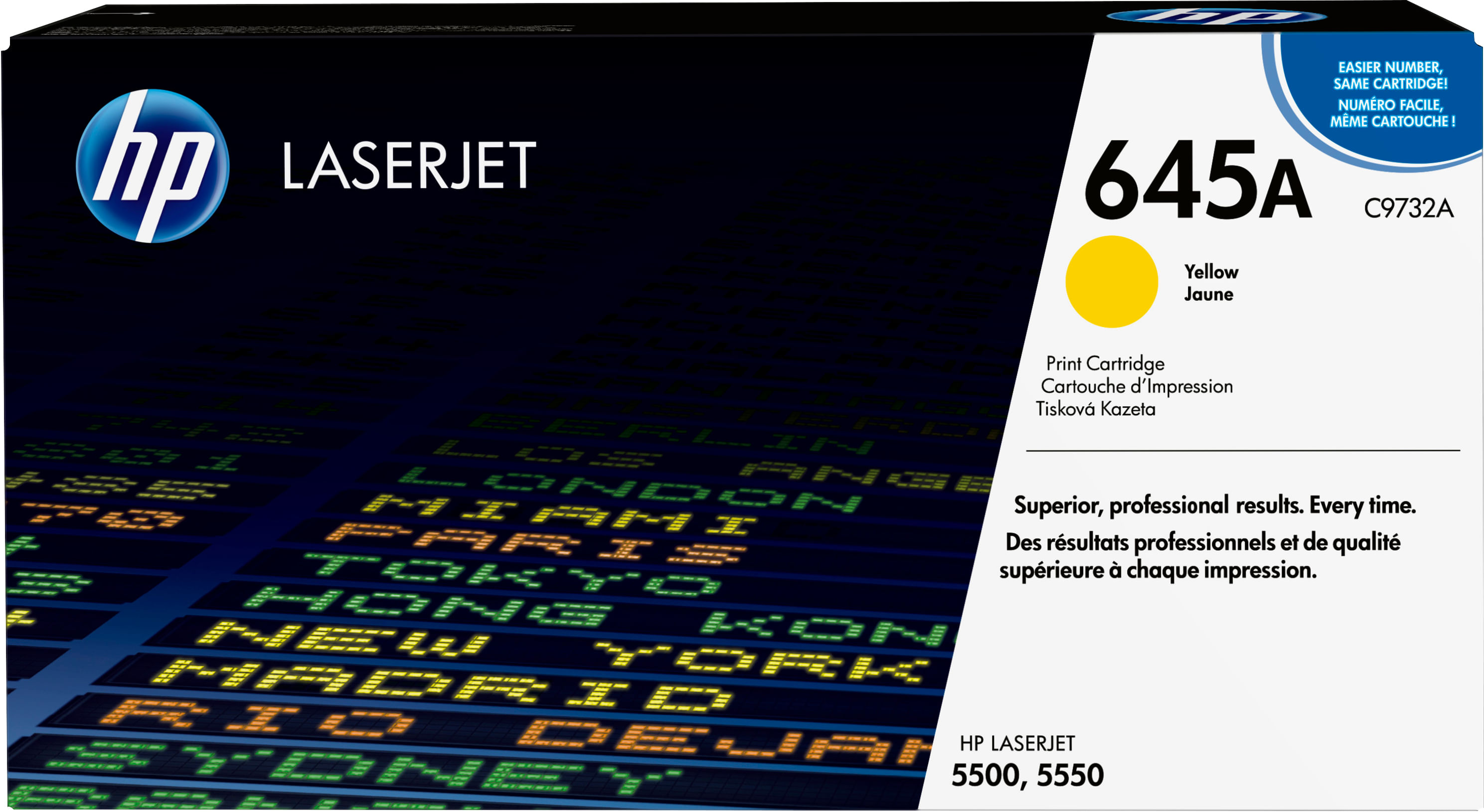 Hp toner giallo laserjet 5500 series 12000 pagine HP Cartuccia Toner originale giallo LaserJet 645A