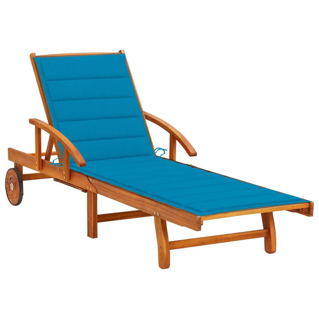 VidaXL 3061606 sedia da esterno Salone Seduta imbottita Legno di acacia Blu