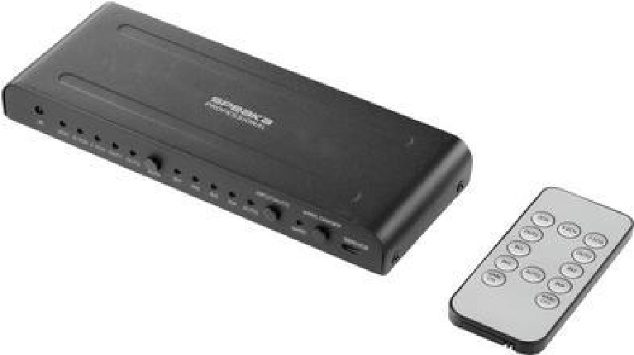 SpeaKa Professional SP-HDA-550 4 Port HDMI-Switch ARC Audio Return Channel 3840 x 2160 (SP-10358320)