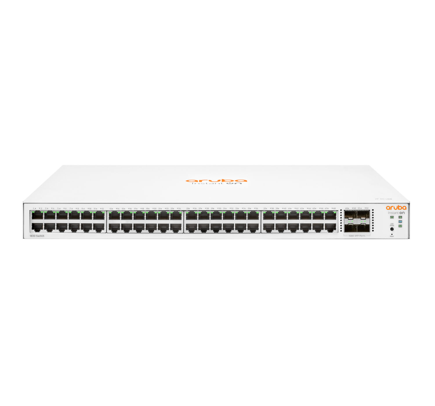 HPE Aruba Networking Aruba Instant On 1830 48G 4SFP Gestito L2 Gigabit Ethernet (10/100/1000) 1U Aruba Instant On 1830 48G 4SFP Gestito L2 Gigabit Eth