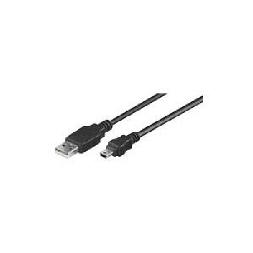 GOOBAY Cavo USB 2.0 A->mB S/S 3,0 m 5 pin. A->mini B a 5 pin, Hi-Speed, nero