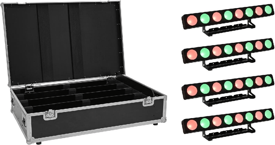 EUROLITE Set 4x LED PMB-8 COB QCL 30W Leiste + Case (20000995)