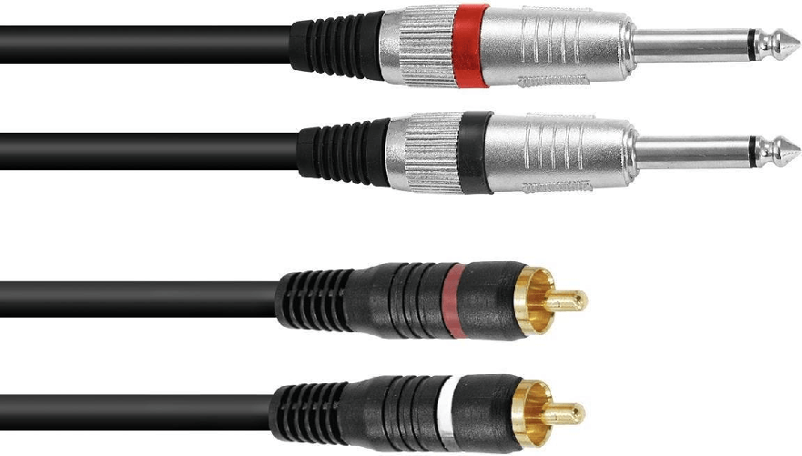 OMNITRONIC Adapterkabel 2xKlinke/2xCinch 6m sw (30225215)