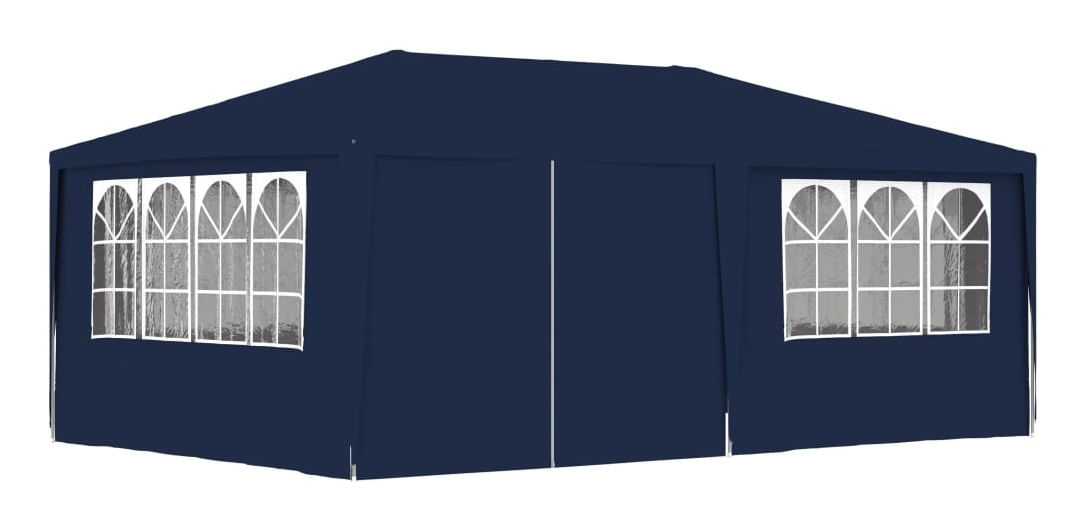 VidaXL Gazebo Professionale con Pareti 4x6 m Blu 90 g/m²