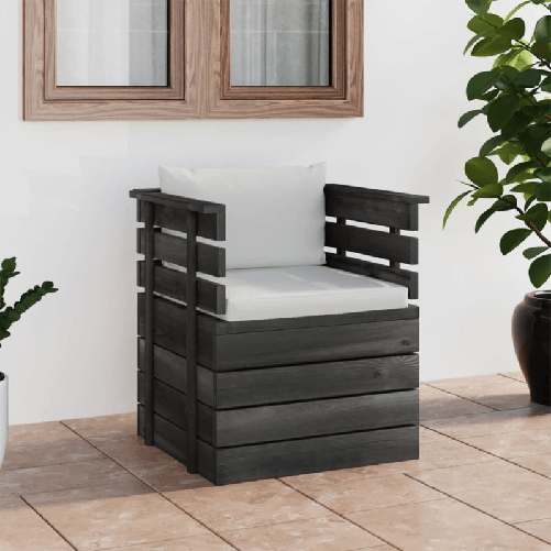 VidaXL 3061721 panca da esterno Legno, Tessuto, Poliestere