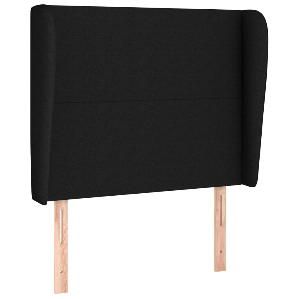 VidaXL Testiera ad Orecchio Nera 93x23x78/88 cm in Tessuto VidaXL 3116848 testiera e pedana Nero