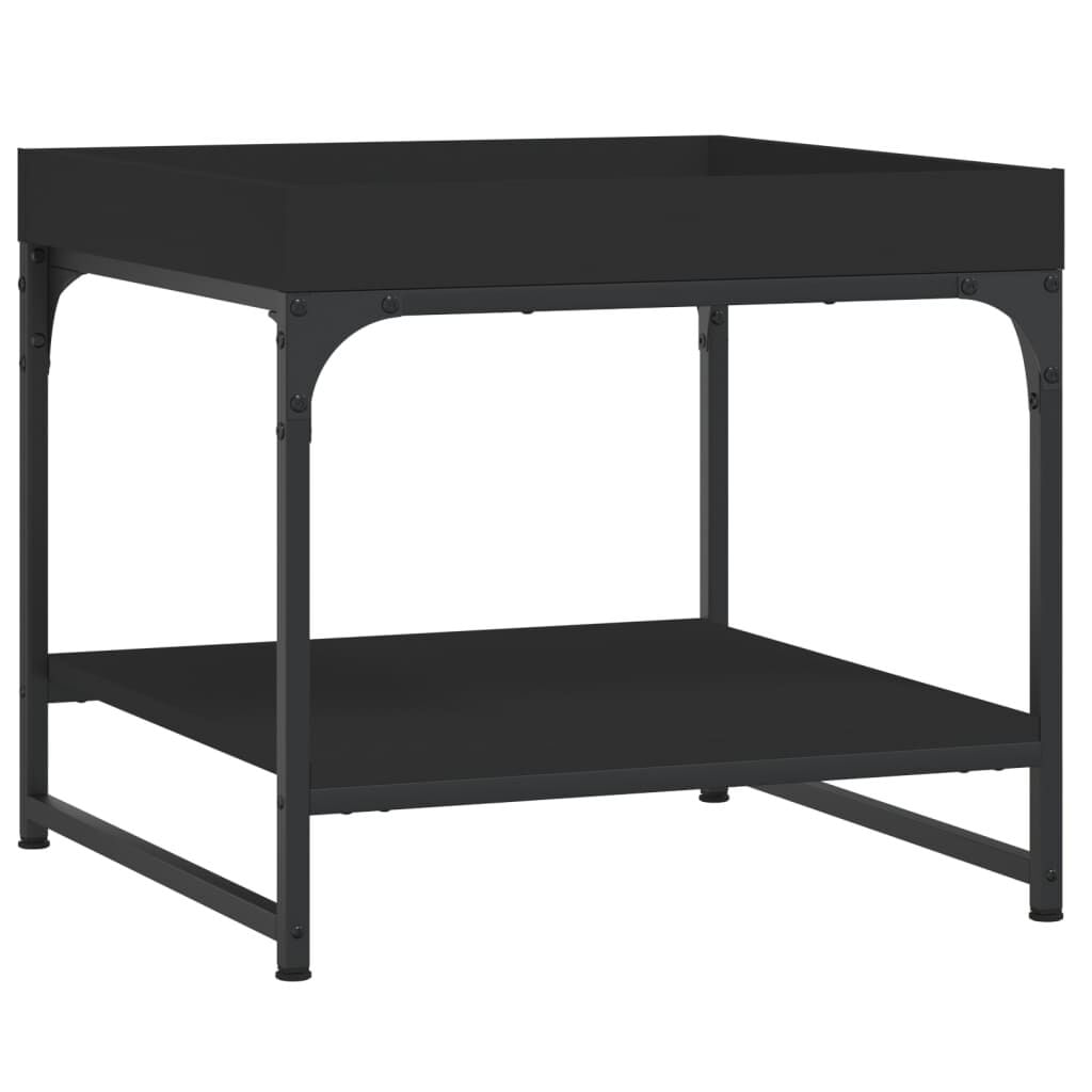 VidaXL Tavolino da Salotto Nero 49,5x49,5x45 cm in Legno Multistrato VidaXL 832808 tavolino da caffè, comodino e consolle da soggiorno