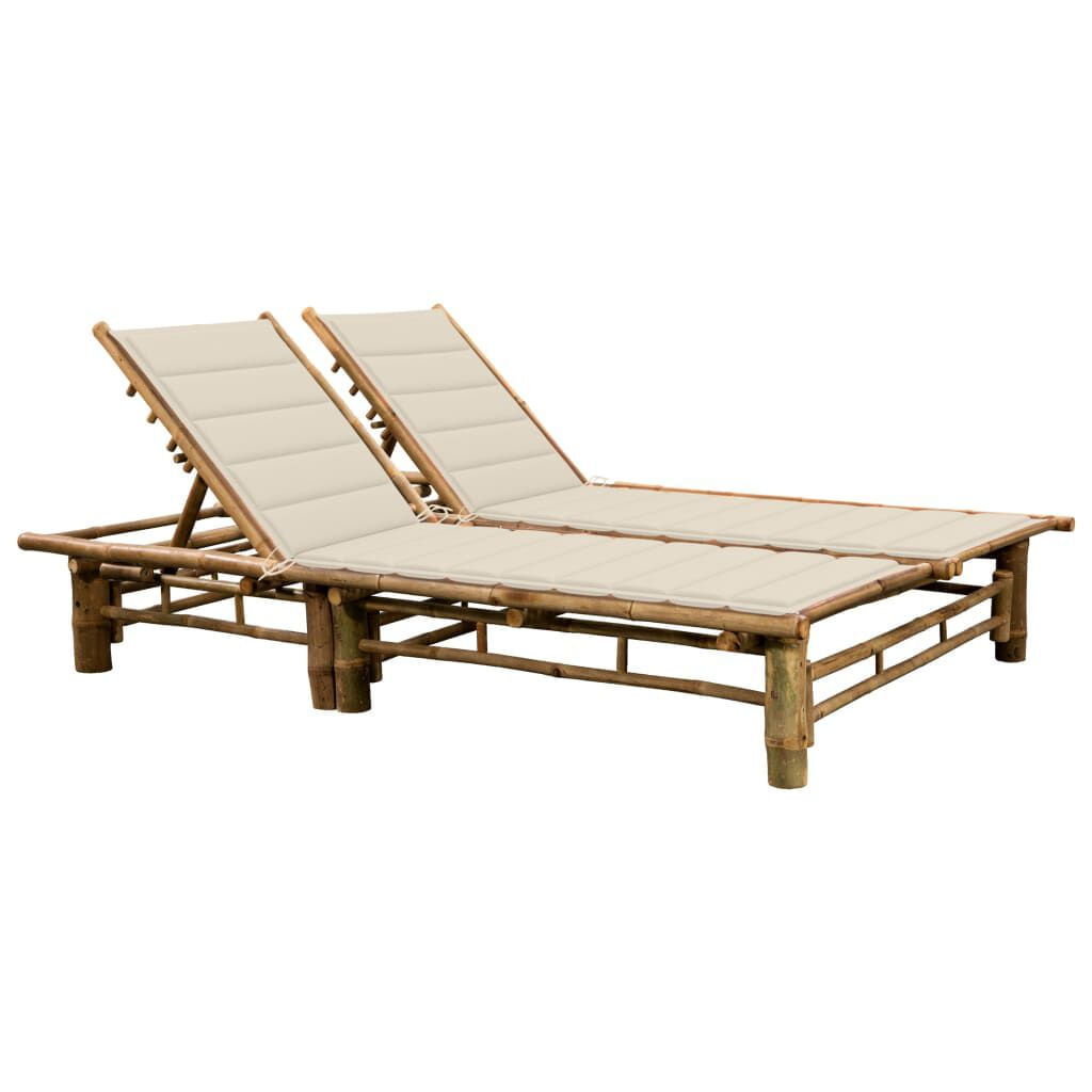 VidaXL 3063947 sedia da esterno Salone Seduta imbottita Bamboo Crema