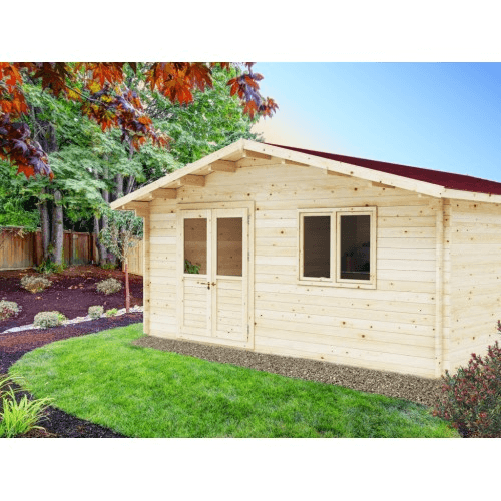 GartenPro Casetta da Giardino 44 mm in Legno 6x6 infissi con doppio vetro