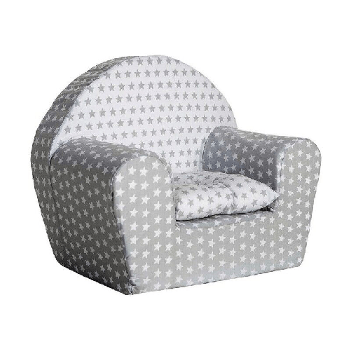 BigBuy Home Poltrona per Bambini Grigio Stelle