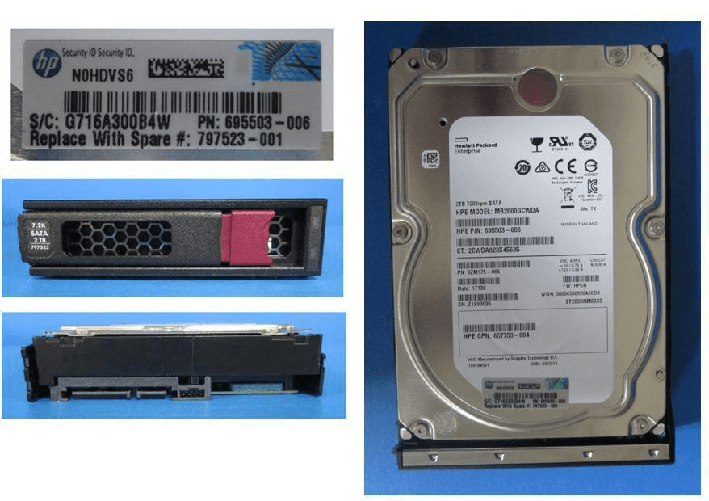 Hewlett Packard Enterprise HPE 797523-001 disco rigido interno 3.5 2 TB Serial ATA III (DRV HD 2TB 6G 7.2K 3.5 SATA LP HPE 797523-001 disco rigido int