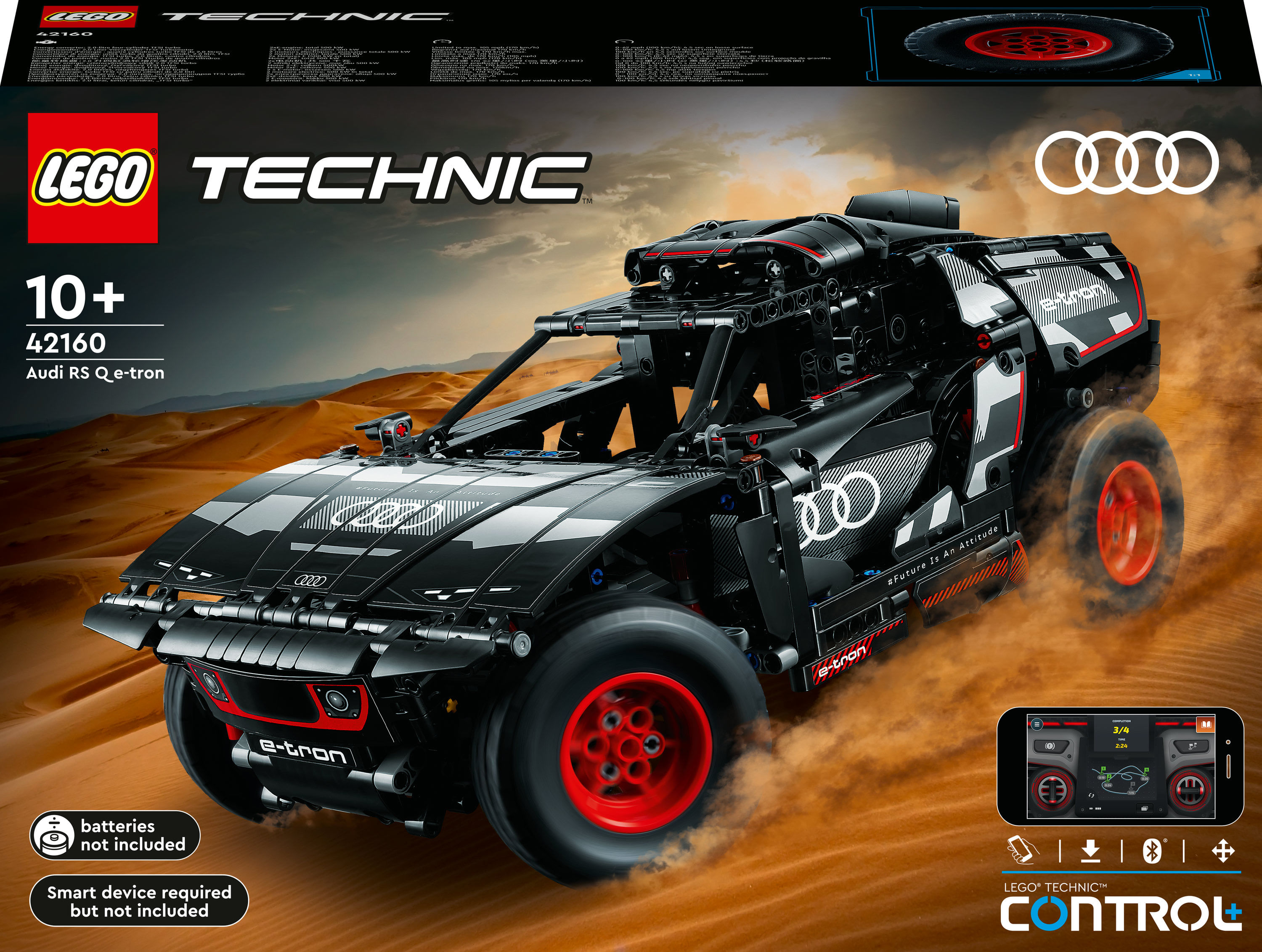 LEGO Technic 42160 Audi RS Q E-Tron, Macchina Telecomandata da Rally, Modellino Auto con App CONTROL+ LEGO Audi RS Q e-tron