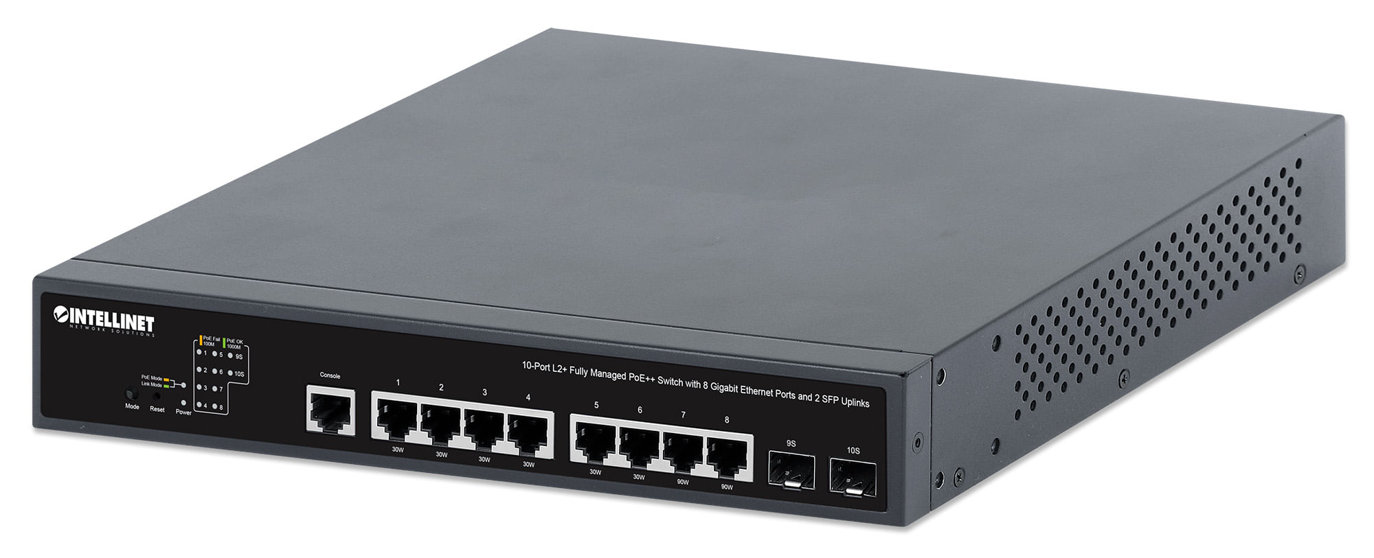Intellinet 562003 switch di rete Gestito L2+/L3 Gigabit Ethernet (10/100/1000) Supporto Power over Ethernet (PoE) 1U Nero