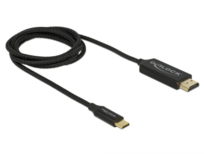 Delock Cavo USB da tipo C a HDMI (DP Alt Mode) 4K 60 Hz 1 m coassiale DeLOCK 84904 cavo e adattatore video 1 m USB tipo-C HDMI Nero