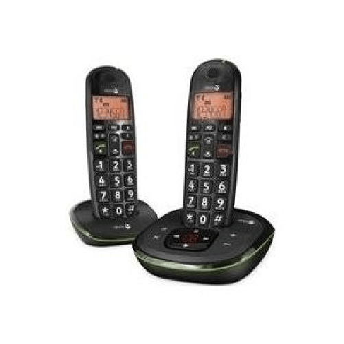 DORO PhoneEasy 105wr Duo - Schnurlostelefon mit Anrufbeantworter + Anruferkennung - DECT\GAP Doro PhoneEasy 105wr duo Identificatore di chiamata Nero