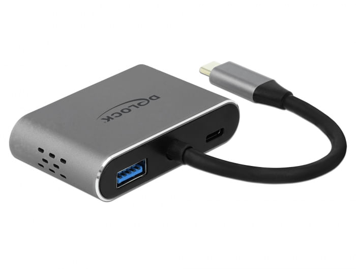 DeLOCK 64074 replicatore di porte e docking station per laptop USB 3.2 Gen 1 (3.1 Gen 1) Type-C Grigio