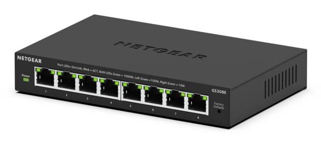 NETGEAR GS308E Gestito L2/L3 Gigabit Ethernet (10/100/1000) Nero
