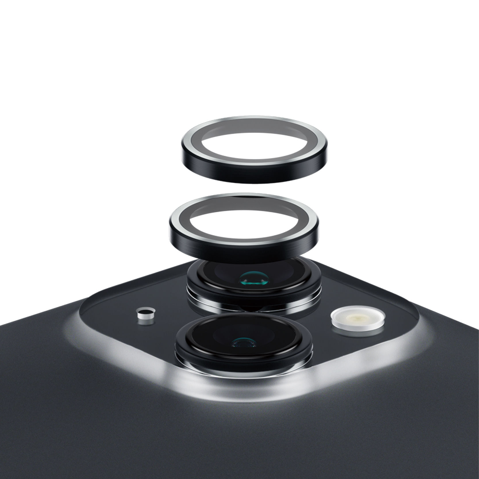 PanzerGlass Hoops Vetro Proteggi Fotocamera iPhone 15 | 15 Plus | Black