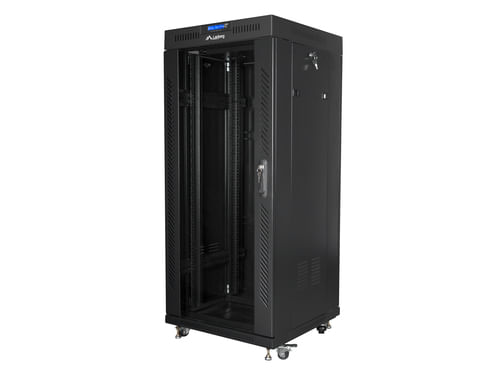 Lanberg free standing rack 19inch cabinet 27U 600x600 glass door LCD flat pack black Rack indipendenti