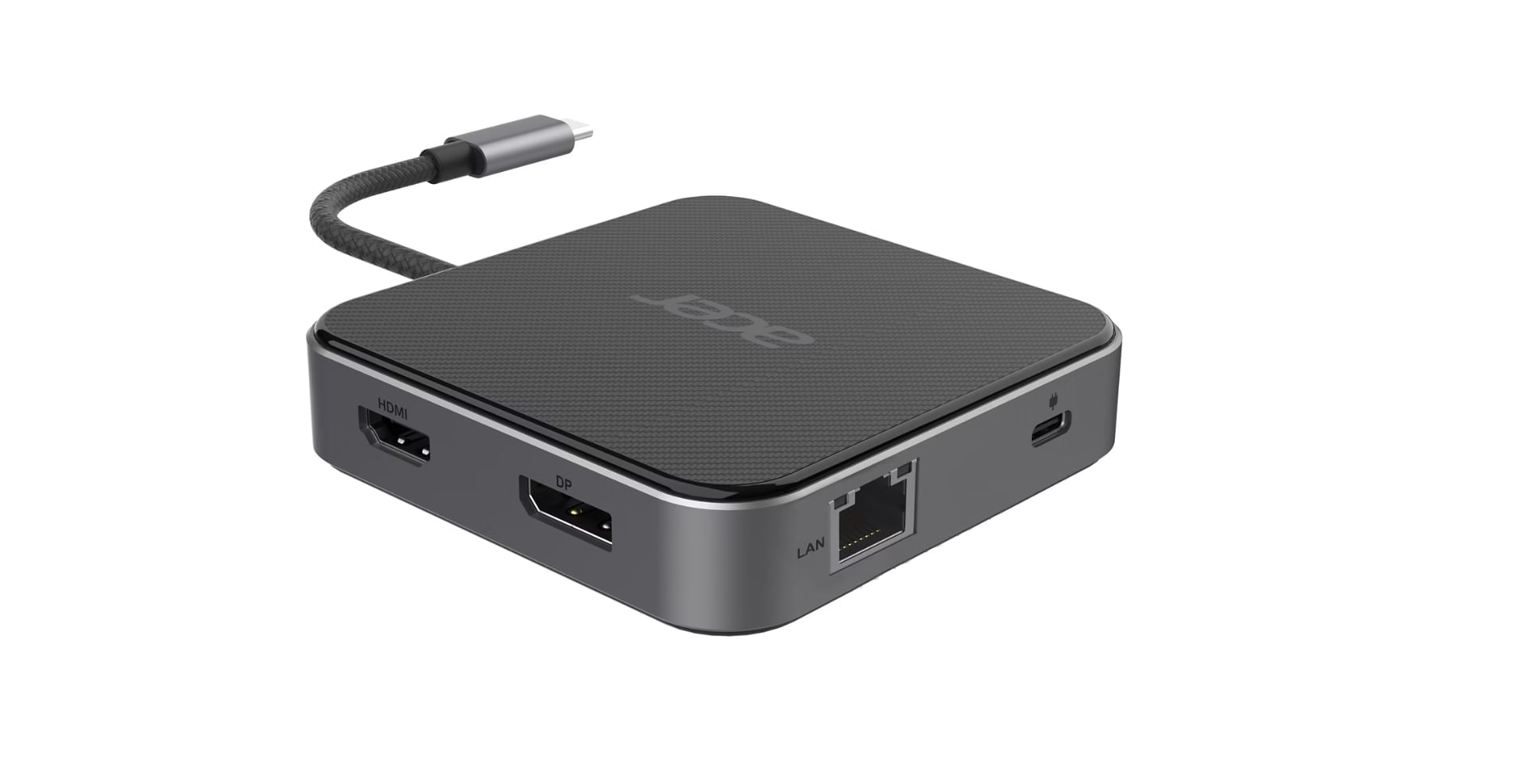 Acer HP.DSCAB.013 replicatore di porte e docking station per laptop Cablato USB 3.2 Gen 1 [3.1 Gen 1] Type-C Carbonio, A Acer 7-in-1 USB 4 Dongle Cabl