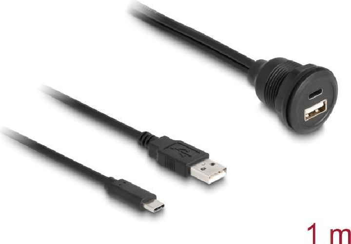 DeLOCK Cavo USB 2.0 da USB Tipo-A maschio e USB Type-C maschio per USB Tipo-A femmina e USB Type Delock Cavo USB 2