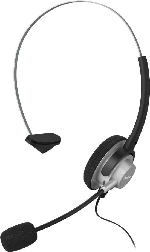 Hama 00201157 cuffia e auricolare Cablato A Padiglione Ufficio Nero, Argento