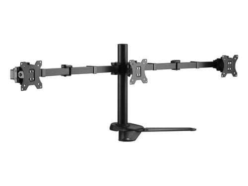 Conceptronic Equip 650125 supporto da tavolo per Tv a schermo piatto 68,6 cm (27") Nero Scrivania Equip Supporto da tavolo articolato per tre monitor