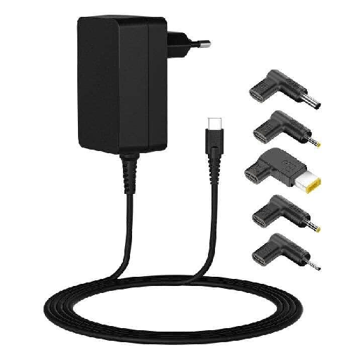 Leotec Caricabatterie universale per laptop Leotec 45W USB-C Power Delivery 3.0 - 5 connettori diversi Leotec LENCSHOMETC45 Caricabatterie per disposi