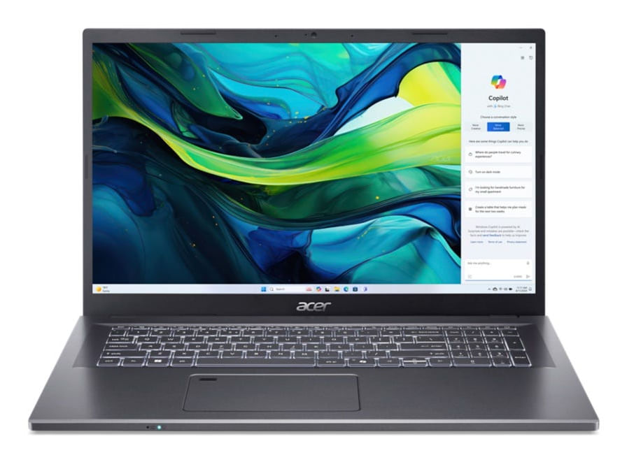 Acer Aspire NX.J1UEG.002 laptop Intel Core 7 150U Computer portatile 43,9 cm (17.3") Full HD 16 GB DDR4-SDRAM 1 TB SSD NVIDIA GeForce RTX 2050 Wi-Fi 6
