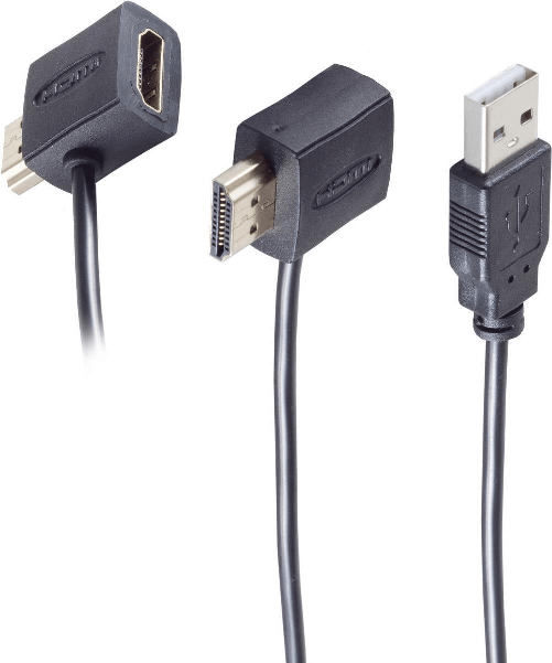 Shiverpeaks BS10-01002 Videokabel-Adapter 0,5 m HDMI Typ A (Standard) HDMI + USB Schwarz (BS10-01002) shiverpeaks BS10-01002 cavo e adattatore video 0