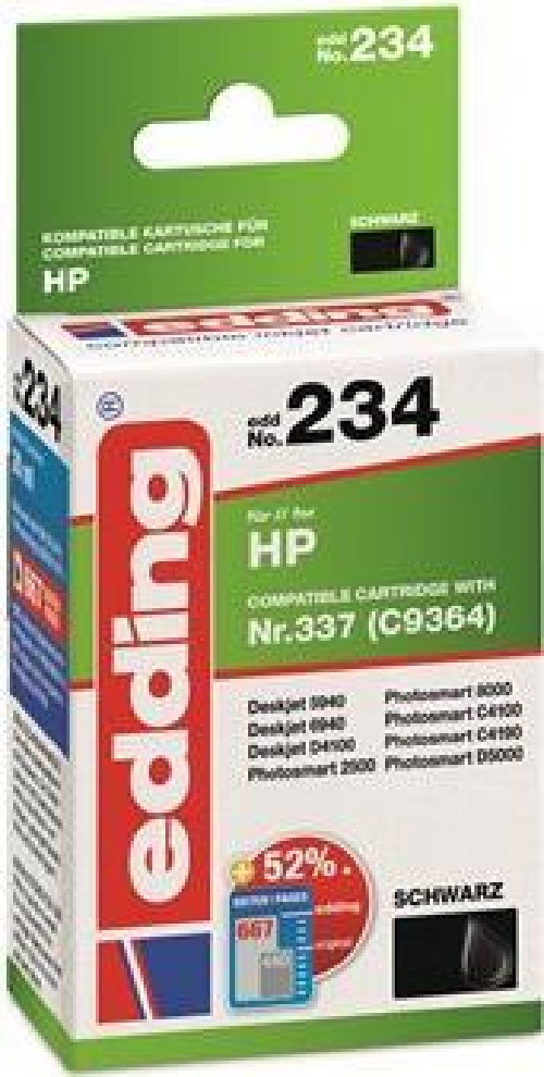 Edding cartuccia per stampante edding EDD-234 nera compatibile con HP 337 (CH9364EE) Edding EDD-234 cartuccia d'inchiostro 1 pz Compatibile Nero